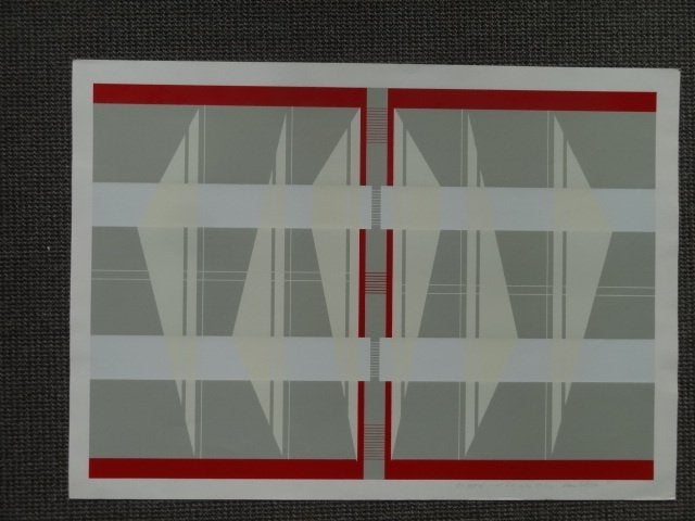 Zeefdruk "In gesprek met Socrates" nr 39/100 uit 1988, Abstract, Zeefdruk, Verzenden, Gelimiteerde oplage