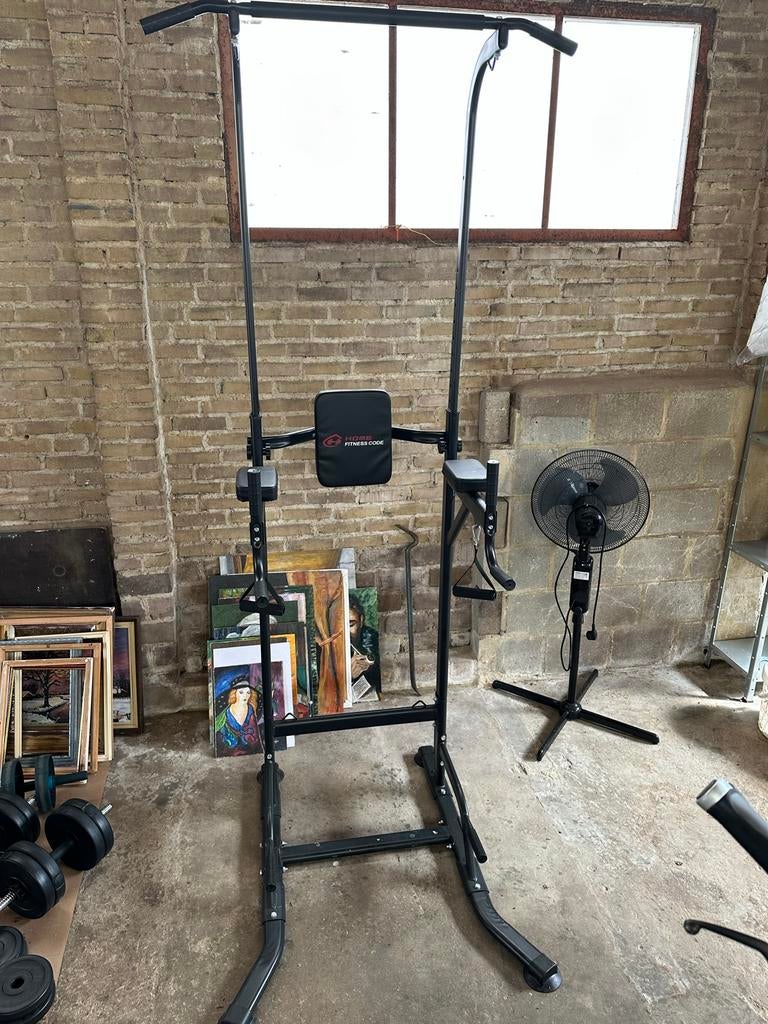Complete Fitness Set: Powertower, Bankje, Dumbbells (19kg), Ophalen, Gebruikt, Armen, Dumbbell