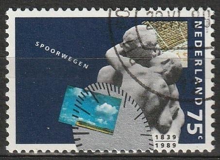 Nederland NVPH 1432 gestempeld 1989 PTT Post, Postzegels en Munten, Postzegels | Nederland, Verzenden, Na 1940, Gestempeld
