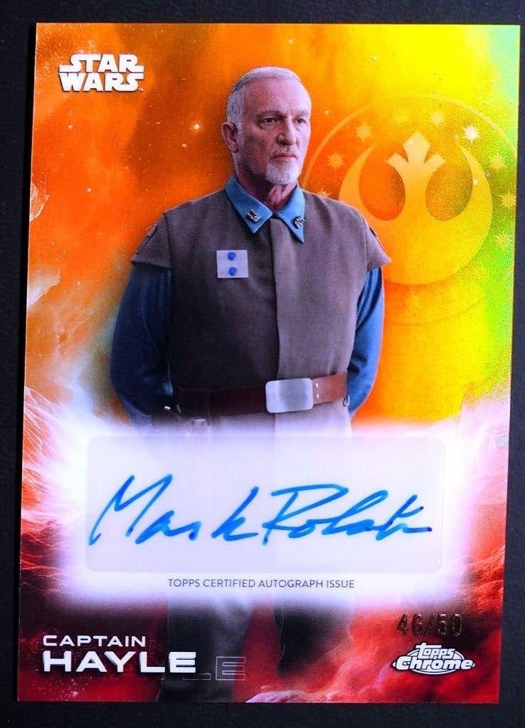 Mark Rolston Captain Hayle Auto /50 Topps Star Wars, Ophalen of Verzenden, Zo goed als nieuw, Overige typen