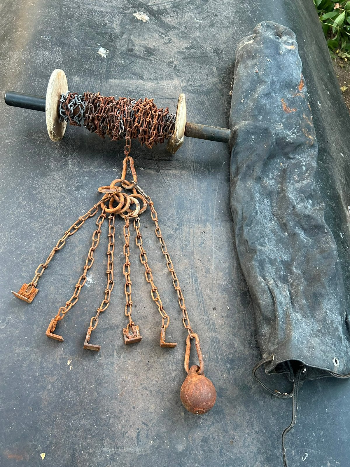 Rammeneur schoorsteenveeg ketting, Ophalen, Gebruikt, Hout, Houtkachel