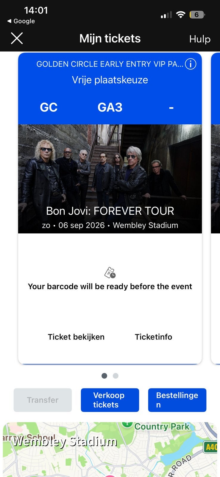 Bon jovi tickets wembley, Tickets en Kaartjes, Twee personen, September, Hard Rock of Metal