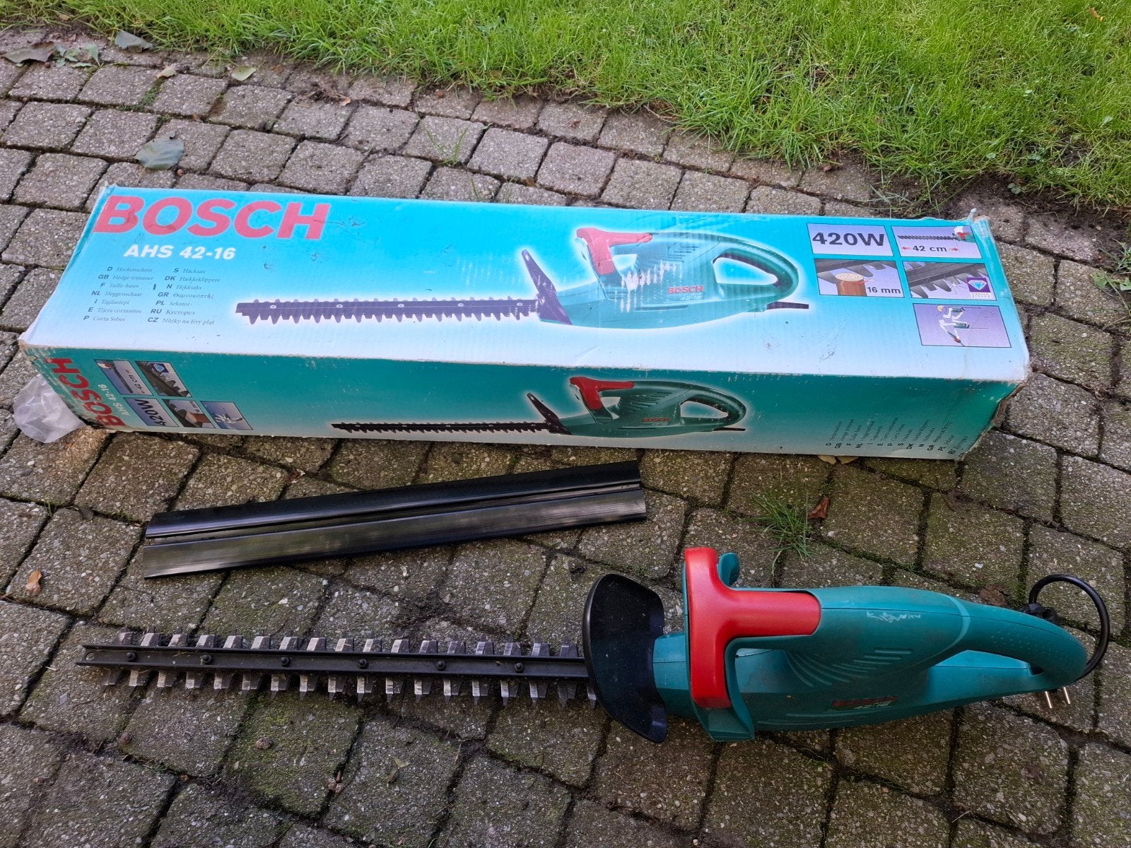 Bosch AHS 42-16 elektrische heggenschaar (420W) – met doos, Tuin en Terras, Ophalen of Verzenden, Elektrisch
