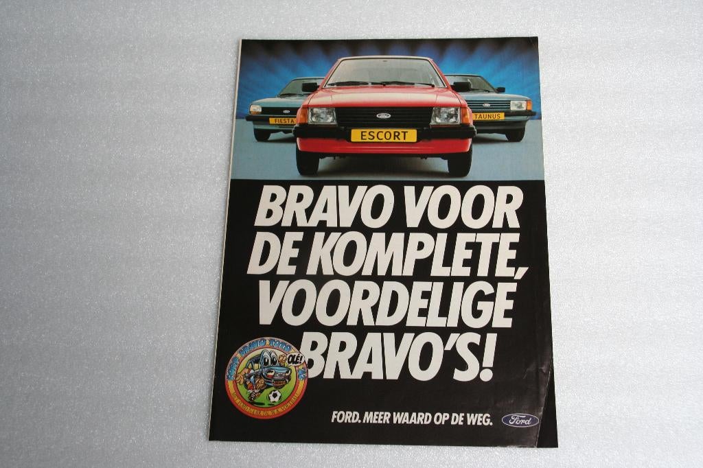 Folder Ford Bravo modellen (1982) (16), Ophalen of Verzenden, Nieuw, Ford