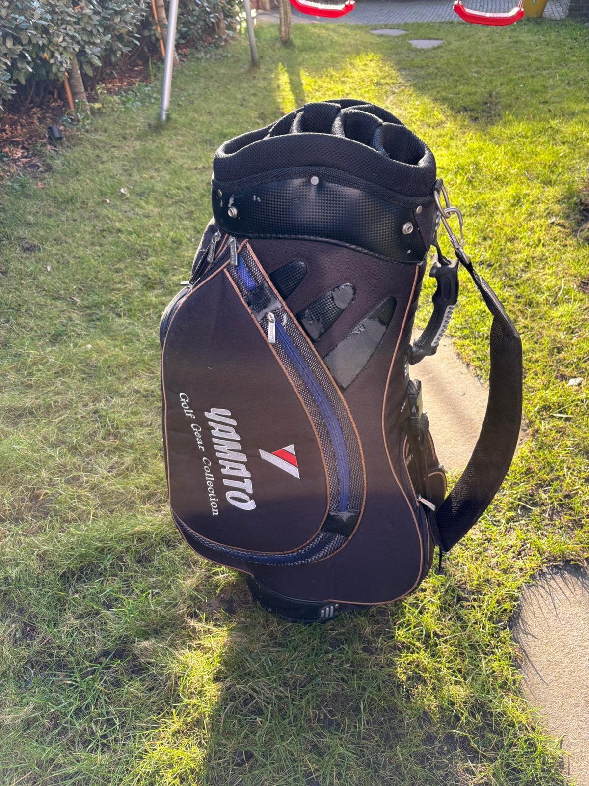Stevige Yamato cartbag met regenhoes, Ophalen of Verzenden, Gebruikt, Tas