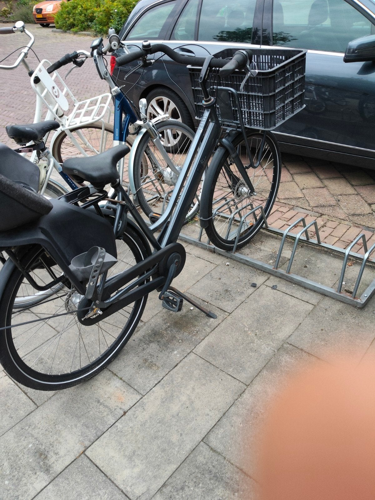 Gebruikte Bsp moeder fiets met voordrager en kinderstoel, Terugtraprem, Gebruikt, Versnellingen, 50 tot 53 cm