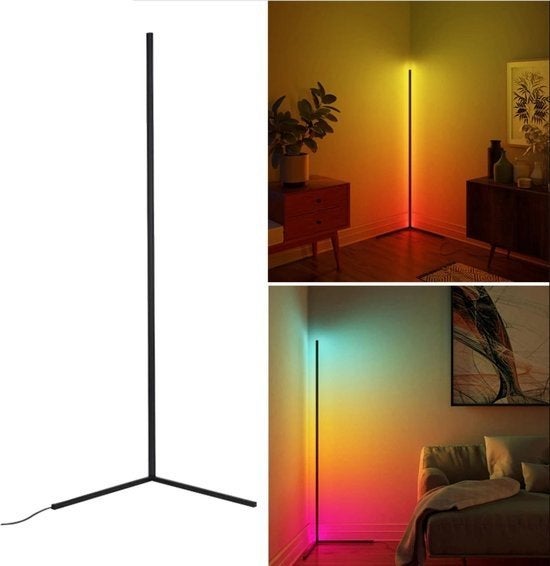 LED Hoeklamp met Afstandsbediening - Dimbaar & Kleurrijk, Ophalen, 100 tot 150 cm, Overige fittingen, Zo goed als nieuw