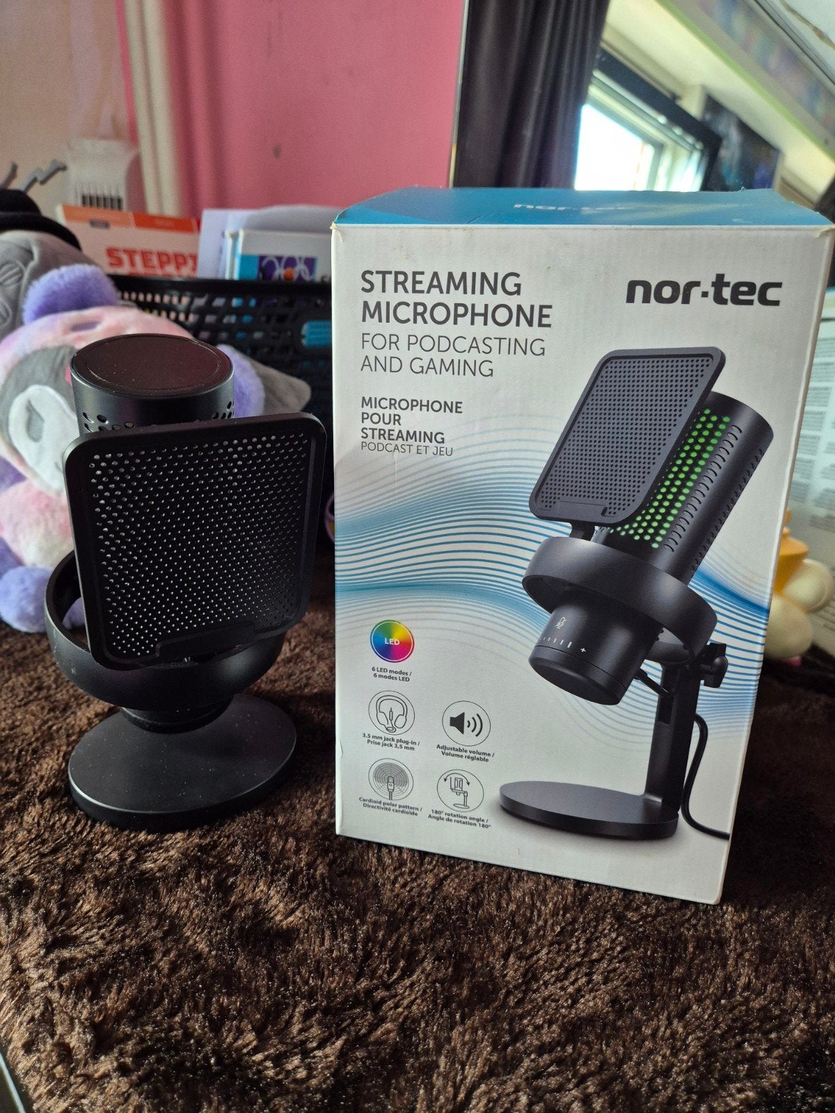 Nor-Tec Streaming Microfoon voor Podcasting en Gaming, Muziek en Instrumenten, Ophalen of Verzenden, Zo goed als nieuw, Studiomicrofoon