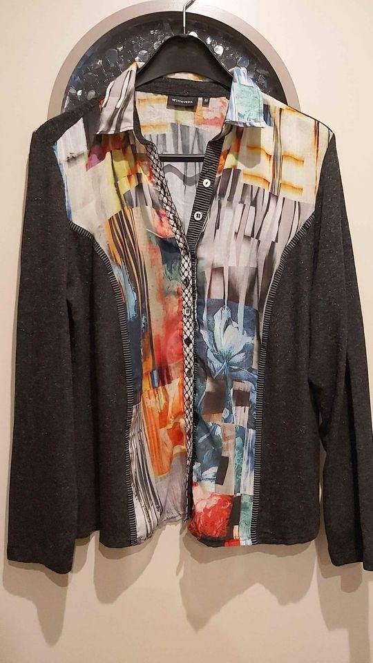 Witteveen hemdsblouse, 46/48, Meerkleurig, Blouse of Tuniek, Ophalen of Verzenden, Zo goed als nieuw