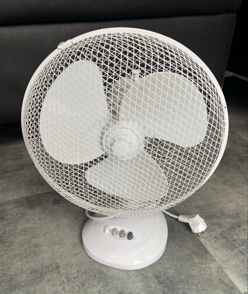 VB Tafelventilator 30cm - Wit, 35W, Ophalen, Gebruikt, Tafelventilator
