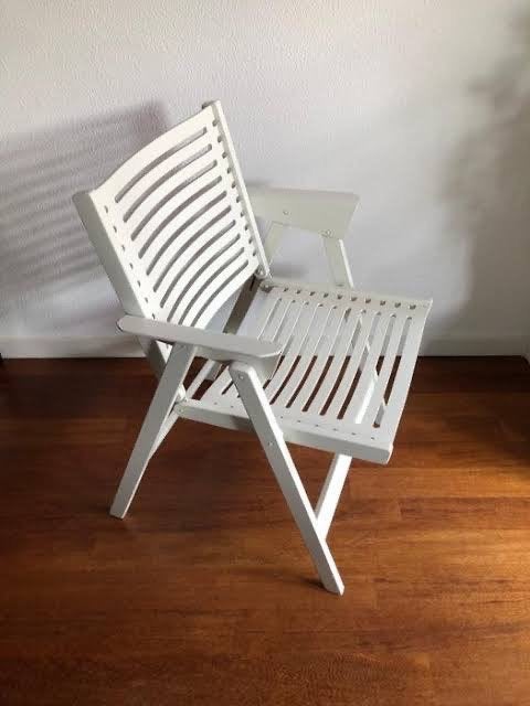 Rex klapstoel (2 stuks)vintage design klassieker, Ophalen, Gebruikt, Twee, Wit