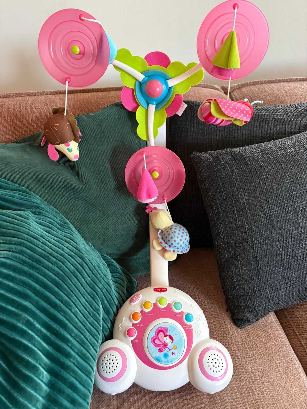 Muziekmobiel tiny love, Kinderen en Baby's, Speelgoed | Babyspeelgoed, Ophalen, Gebruikt, Mobiel, Met licht