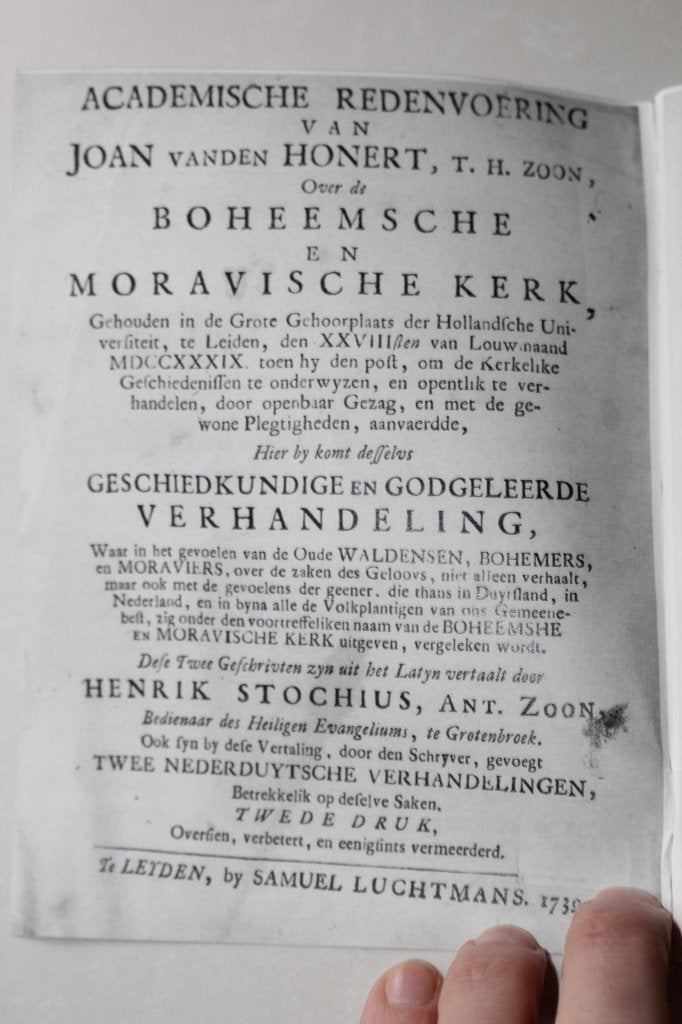 Joan van den Honert - O.a. over Waldenzen (1739 deelkopie), Antiek en Kunst, Ophalen of Verzenden