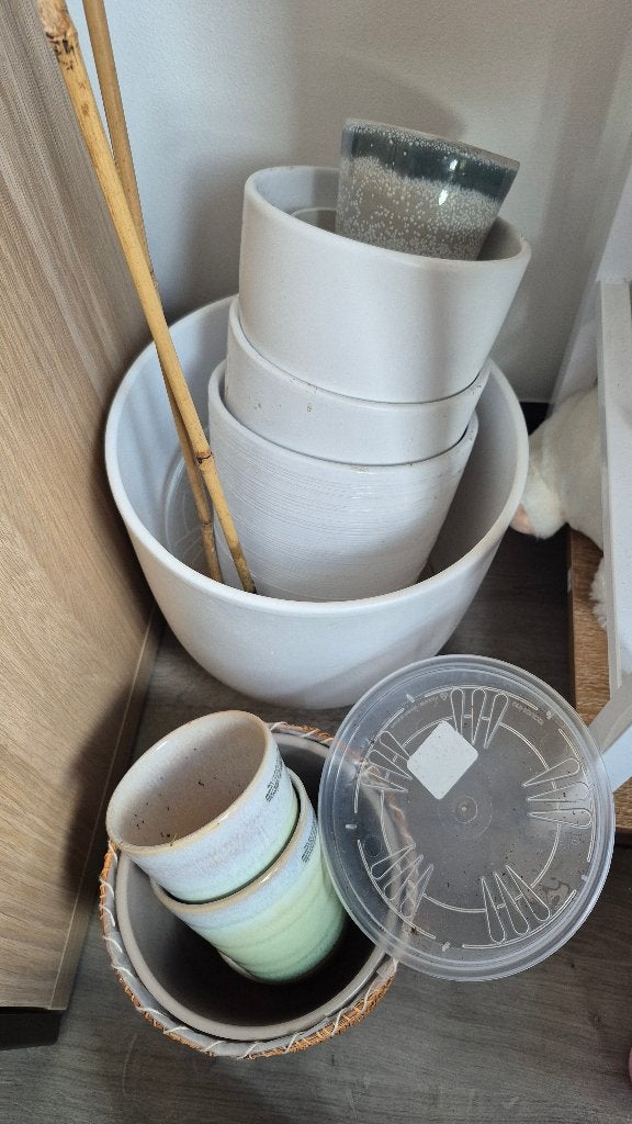 Verschillende planten pots, Ophalen, Overige materialen, Rond, Zo goed als nieuw