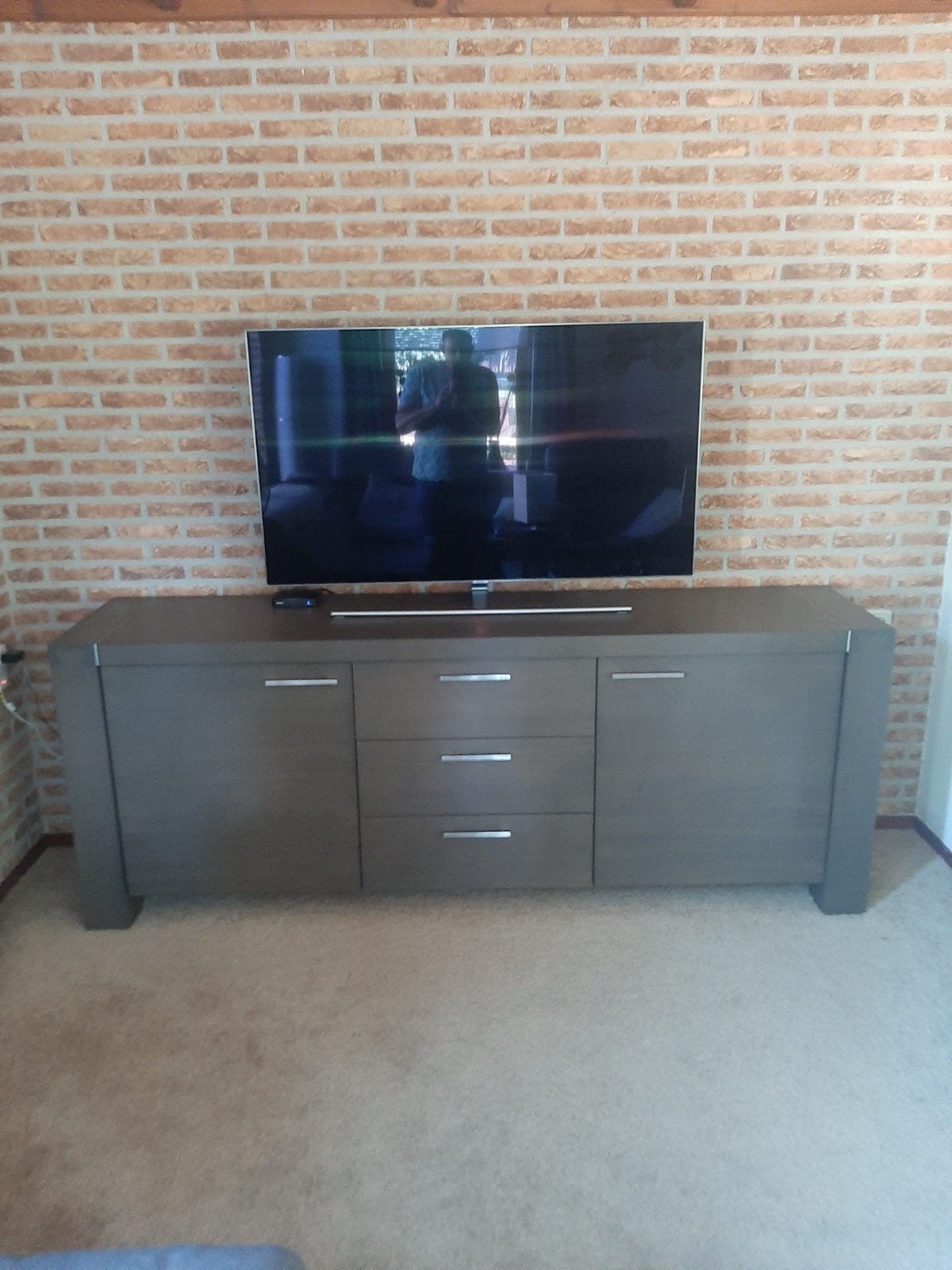 Meubelset Junin Eiken Oliv: Dressoir, Boekenkast, Salontafel, Ophalen, Gebruikt, 50 tot 100 cm, 200 cm of meer
