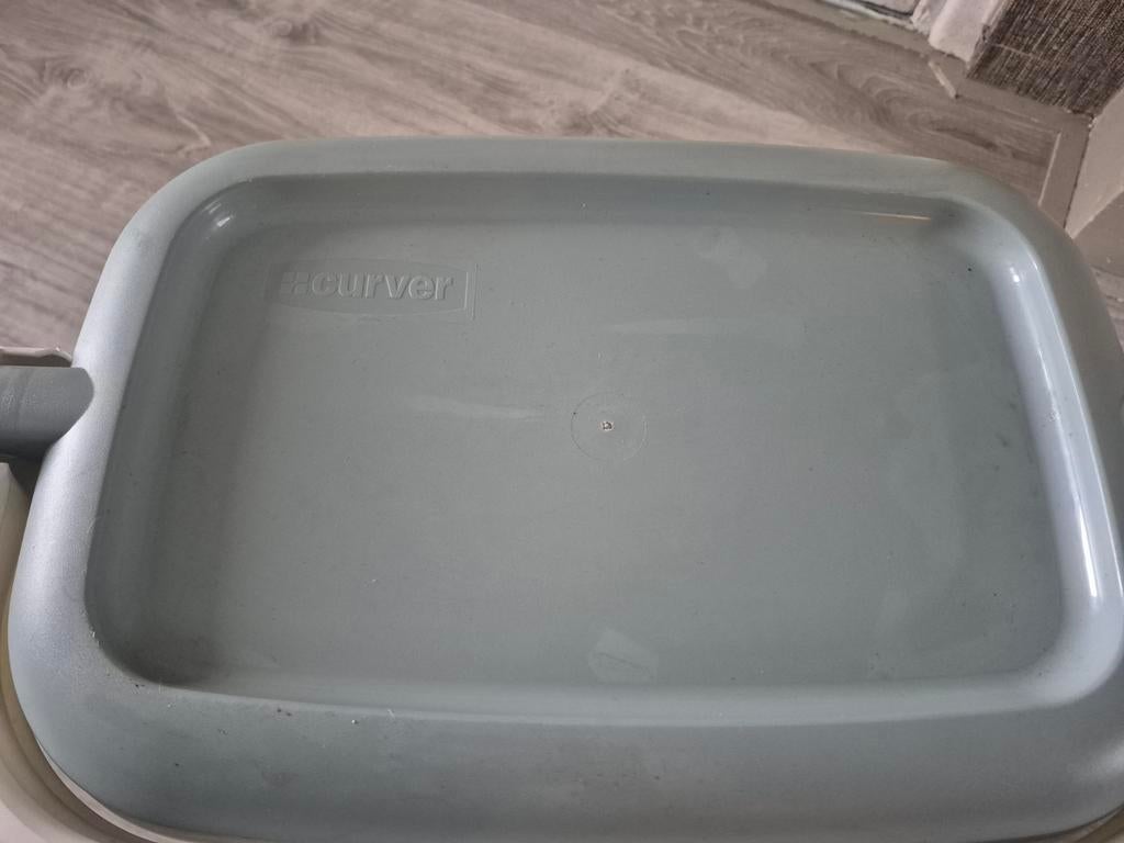 Curver opbergbox met deksel - Grijs/Wit, Caravans en Kamperen, Ophalen