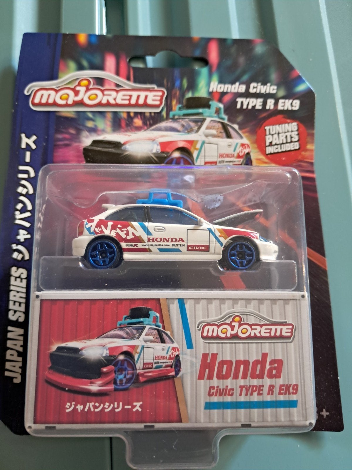 Majorette Honda Civic Type R EK9 met Tuning Parts nieuw, Ophalen of Verzenden, Nieuw, Auto