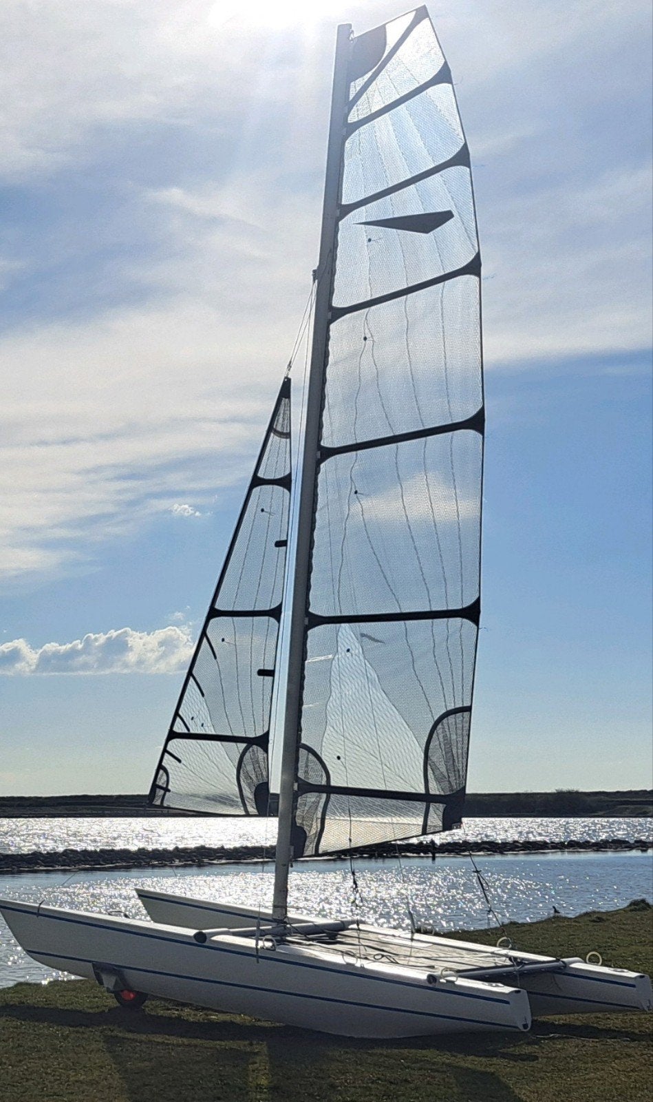 Dart 18 mylar zeilset zwart, Ophalen