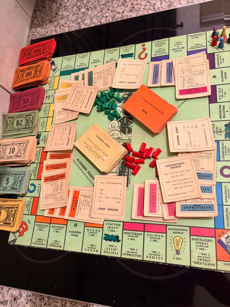 Oude Monopoly Smeets & Schippers A’dam jaren 40/50 vintage, Ophalen of Verzenden, Gebruikt
