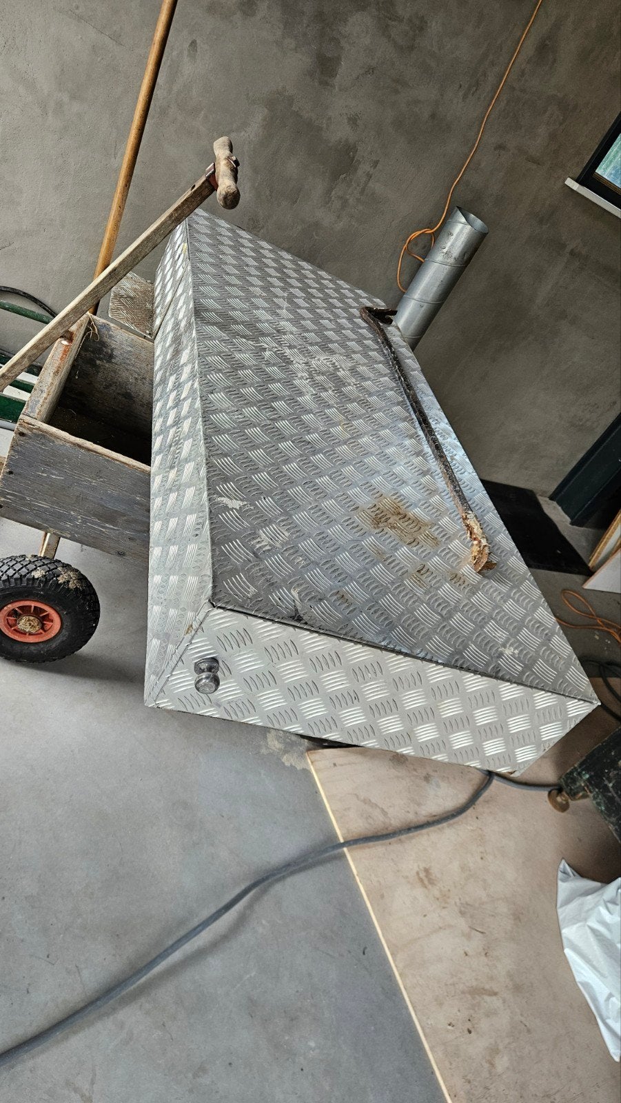 bedrijfswagen inrichting lade traanplaat aluminium, Ophalen, Gebruikt