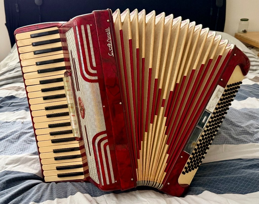 Antonelli Accordeon te koop, Muziek en Instrumenten, Gebruikt, Met koffer, Toetsaccordeon, 120-bas