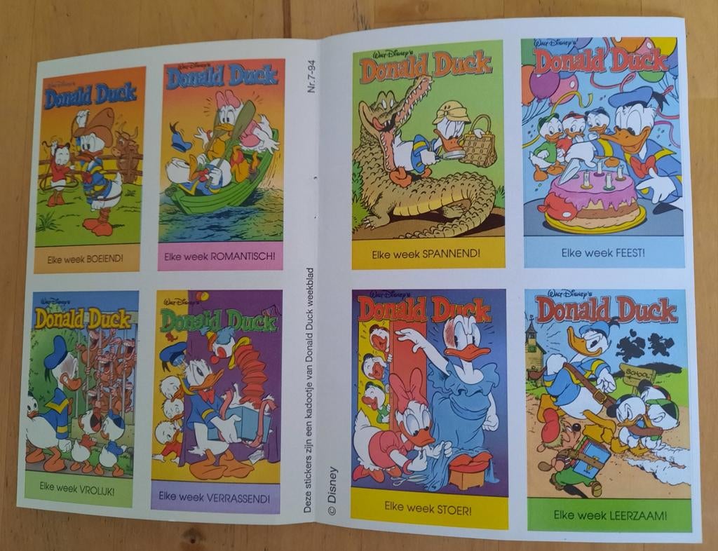 Donald Duck Weekblad Stickers Nr. 7-94, Ophalen of Verzenden, Gebruikt