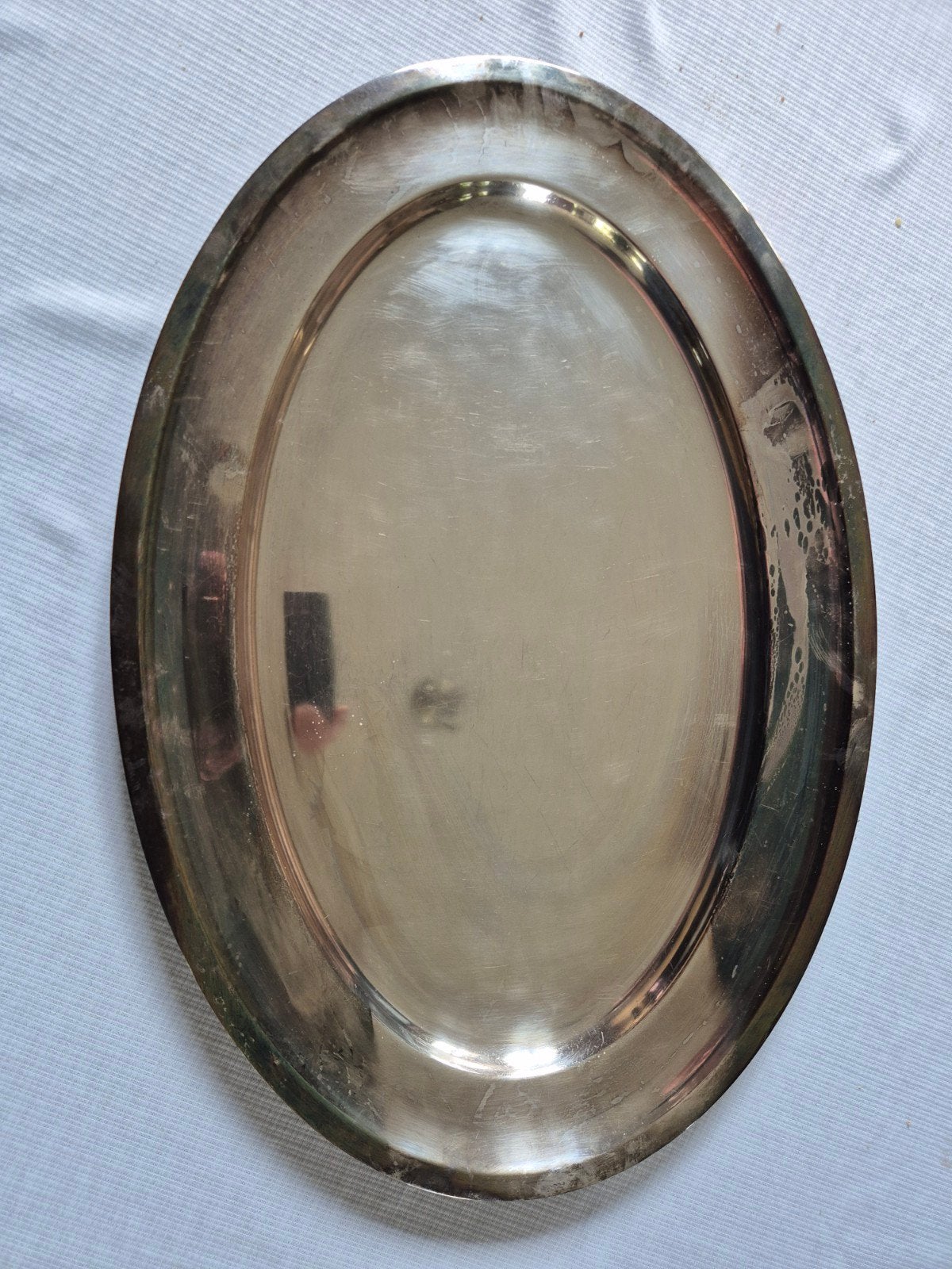 Verzilverd dienblad 61 cm Hollandia Plate Zutphen, ca. 1920, Antiek en Kunst, Ophalen of Verzenden