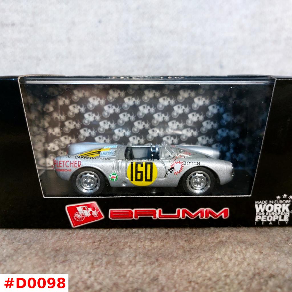 Porsche 550RS Carrera Mexico 1953 #160 H Herrmann Brumm 1:43, Ophalen of Verzenden, Nieuw, Auto, Overige merken