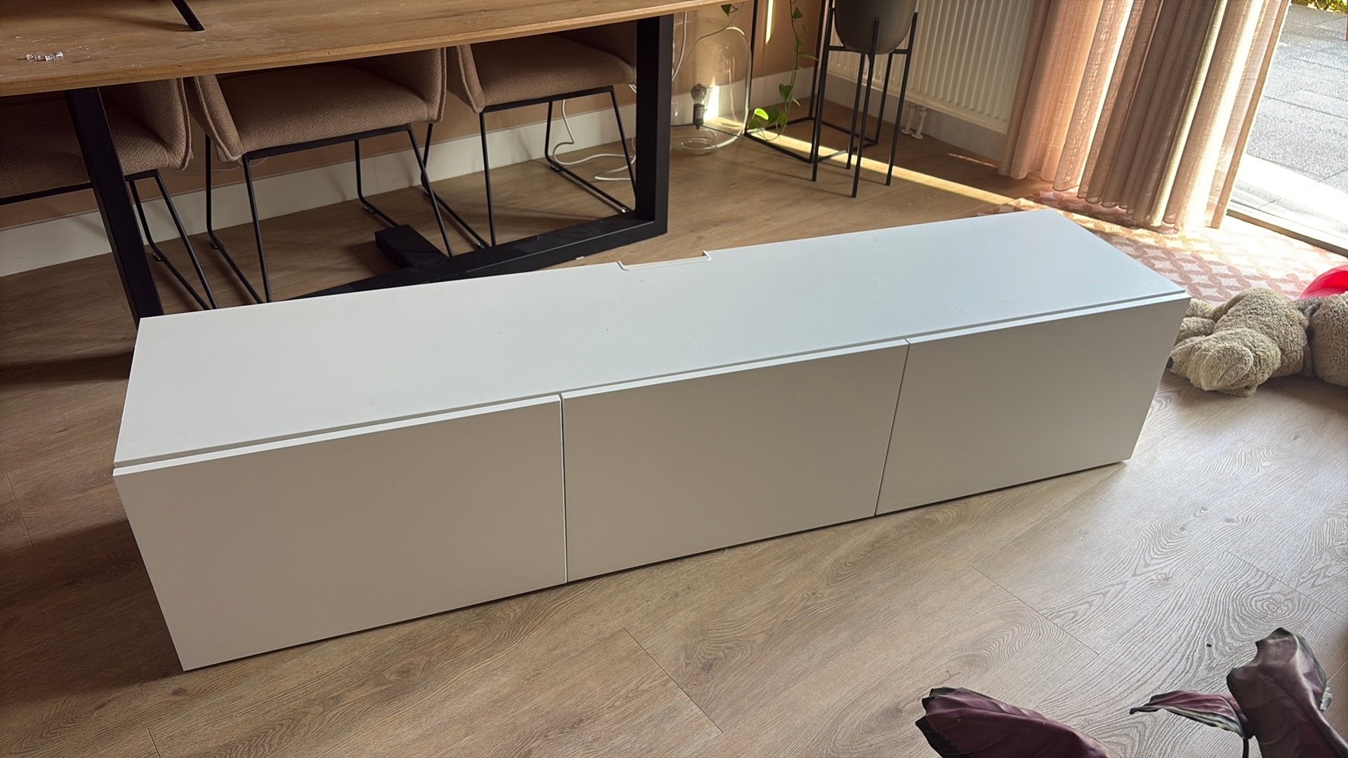 TEAB tv kast van Ikea wit, Ophalen, Zo goed als nieuw, Minder dan 50 cm