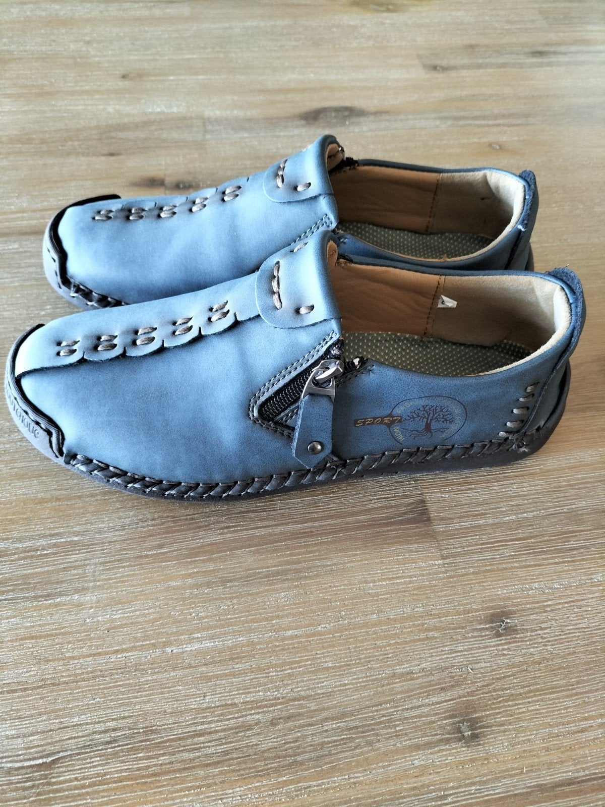DAMES SNEAKERS BLAUW Instappers / loafer, Blauw, Ophalen of Verzenden, Sneakers of Gympen, Zo goed als nieuw