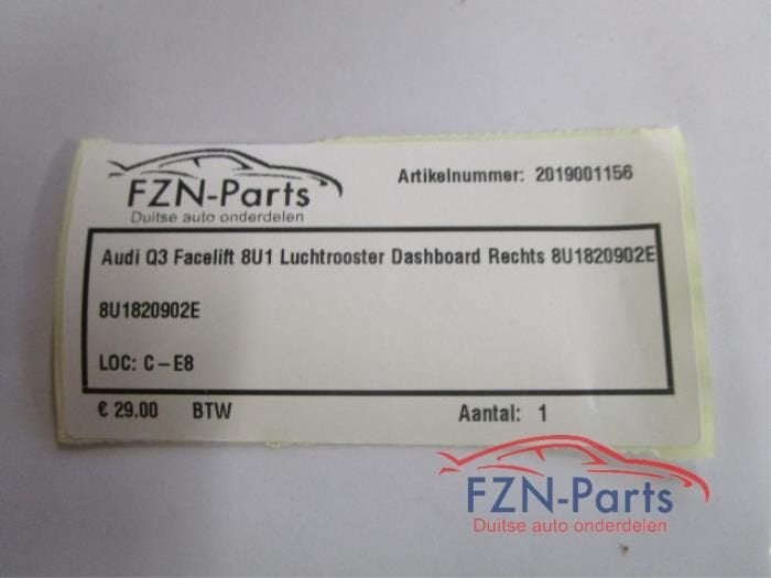 Luchtrooster Dashboard Audi Q3 (22735943), Ophalen of Verzenden, Gebruikt