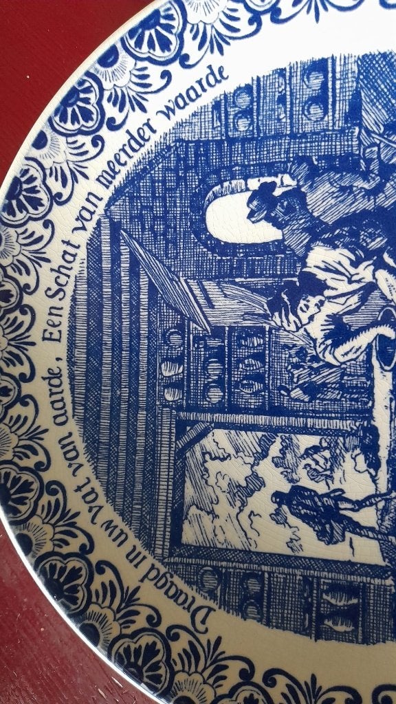 Delfts blauw bord van CHEMKEFA  23 cm. de Pottenbakker., Antiek en Kunst, Ophalen of Verzenden
