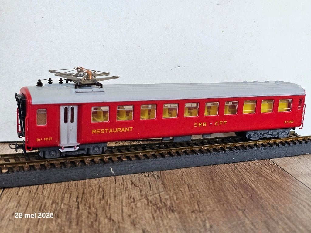 Modeltreinwagon H0 SBB wagon restaurant zwitsersespoorwegen, Hobby en Vrije tijd, Modeltreinen | H0, Overige merken, Gelijkstroom of Wisselstroom