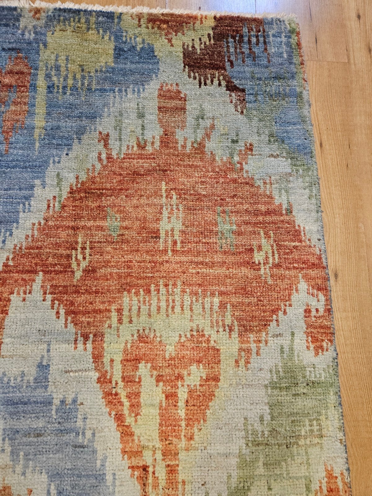 Handgeknoopt oosters tapijt modern design 122x78, Info@SlatsAntiek.nl, 100 tot 150 cm, Blauw, Perzisch