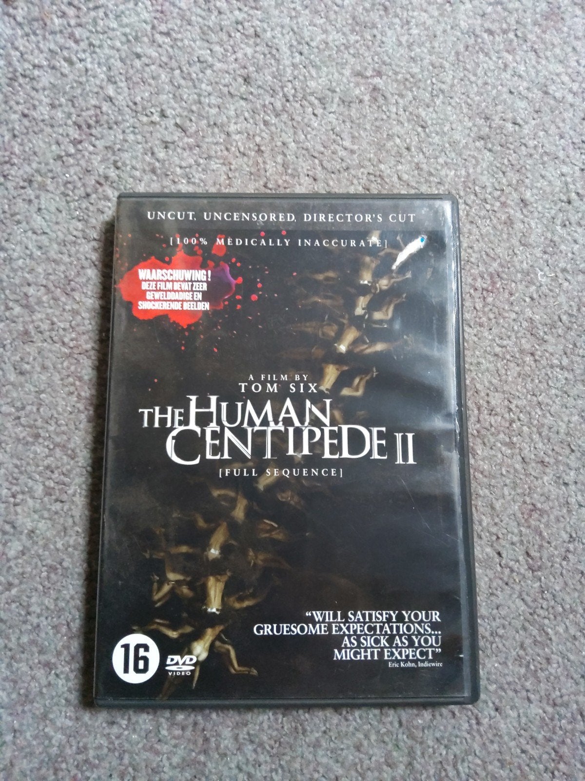 The Human Centipede 2 (Full Sequence) DVD, Cd's en Dvd's, Vanaf 16 jaar, Verzenden, Inclusief doosje, Gore