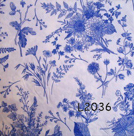 Servetten decoupage/bullet journal * Delfts Blauw L2036, Verzenden, Nieuw