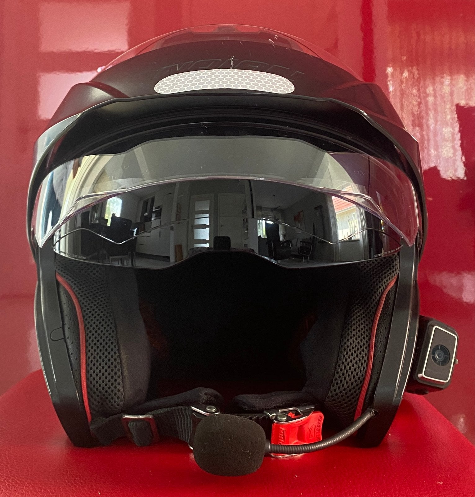 Nolan N40-5 motorhelm met Sena 50C communicatiesysteem, Motoren, Ophalen of Verzenden, Tweedehands, Heren, Overige typen