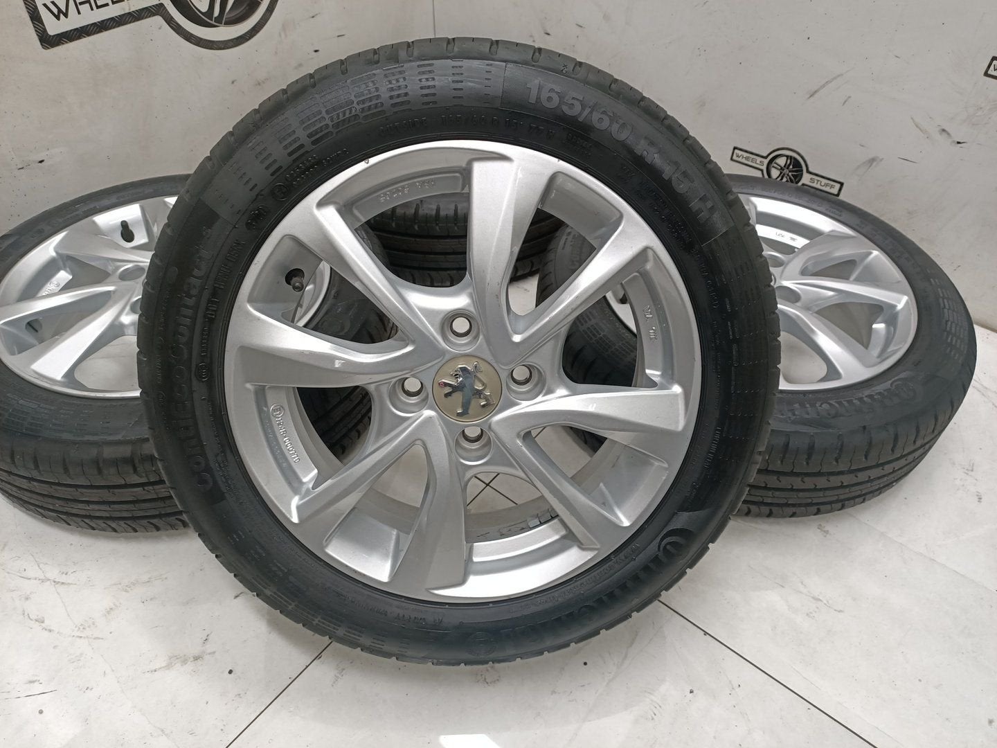 Peugeot 107 aygo C1 lichtmetaal velgen 15"inch 4x100, Gebruikt, -, -, Banden en Velgen
