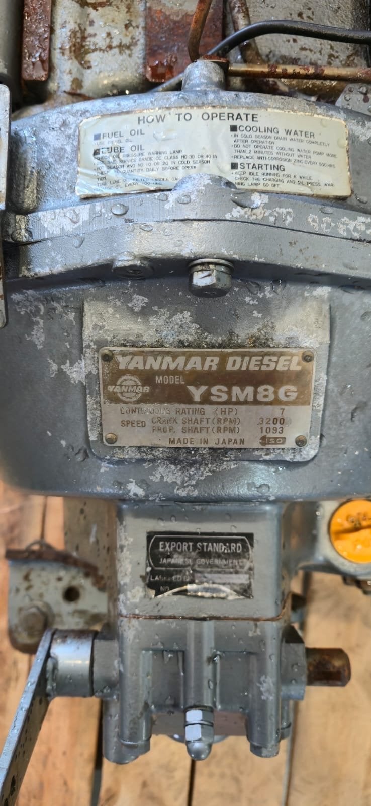 Yanmar YSM8G Diesel Scheepsmotor - 8 pk, Ophalen of Verzenden, Gebruikt, Motor en Techniek, Zeilboot of Motorboot