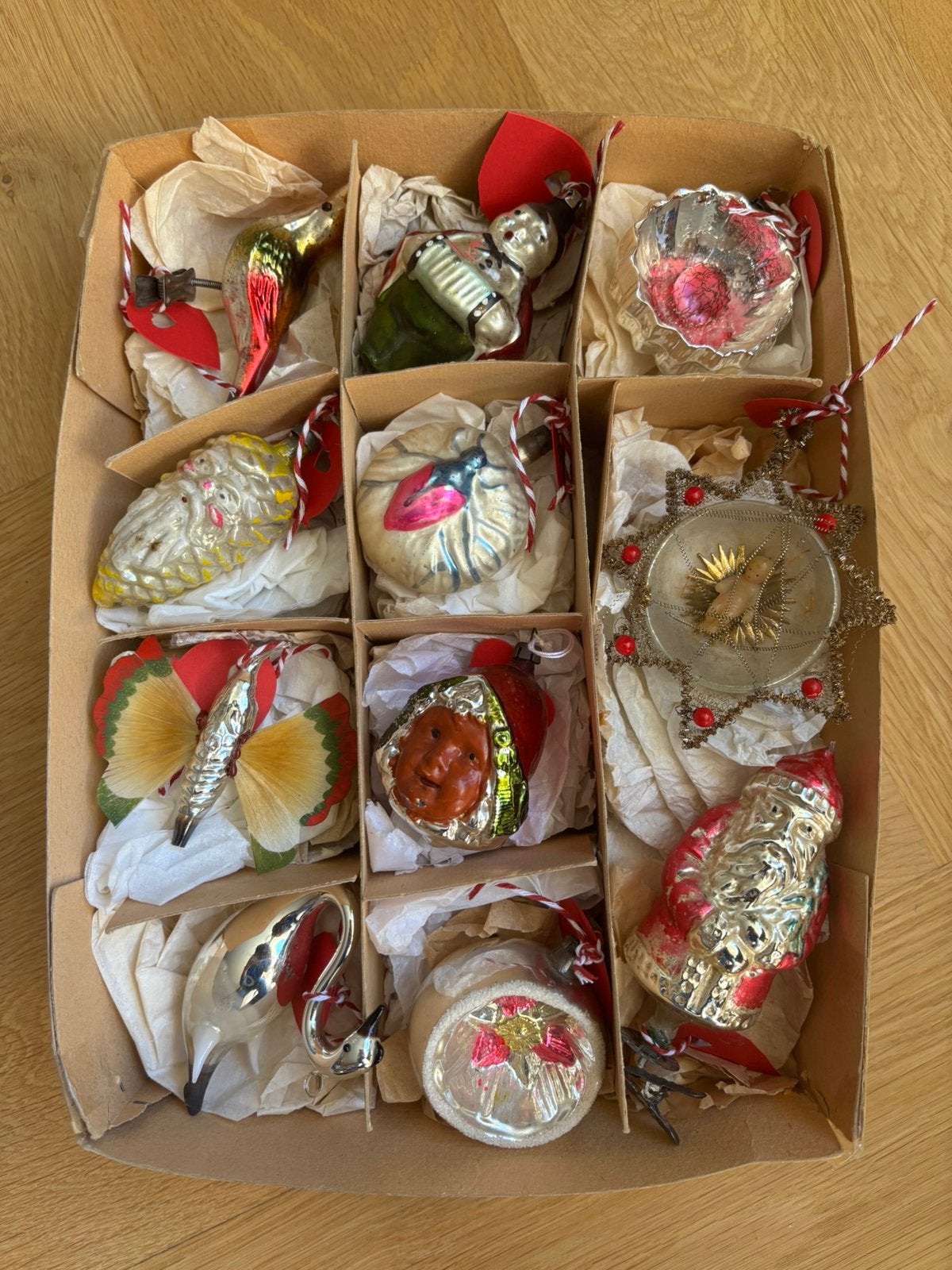 Oude en antieke kerstversiering, kerstbal, kerstman, Diversen, Ophalen, Gebruikt