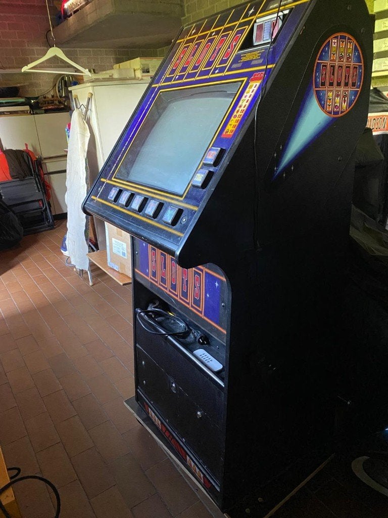 Vintage slotmachine / fruitautomaat – 4 rollen – retro, Ophalen, Gebruikt