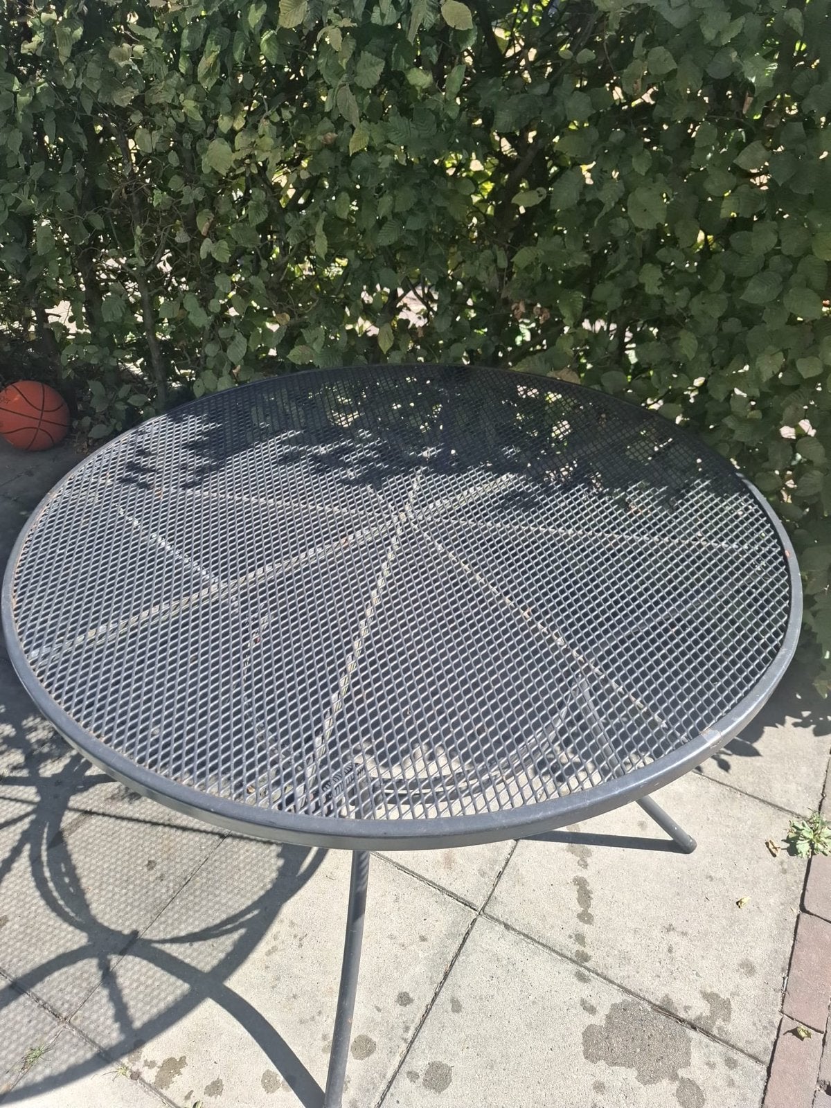 Ronde ijzeren tuintafel  110CM, Tuin en Terras, Ophalen, Gebruikt, Rond, Metaal