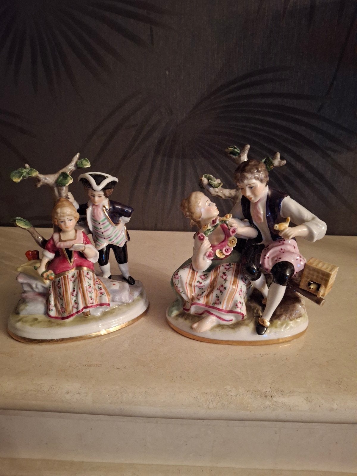 Prachtige Capodimonte beeldjes - Romantisch tafereel, Ophalen of Verzenden