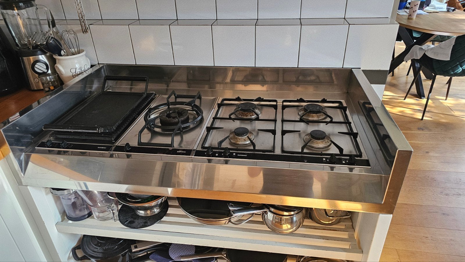 Gaggenau Kookplaat 1m30x70, Ophalen, Gebruikt, Grill, Inbouw