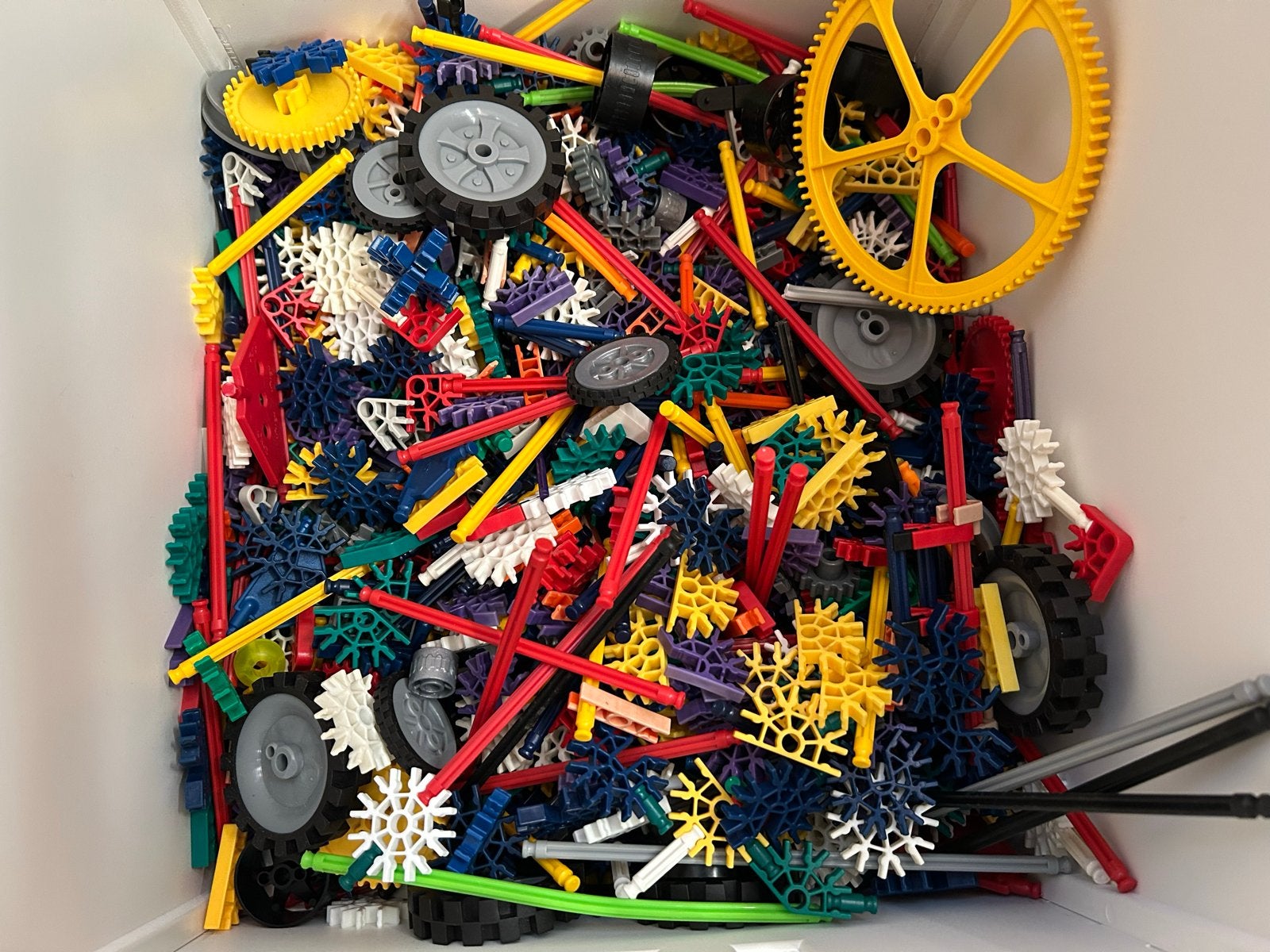Grote partij K'nex met motor en instructieboekjes, Ophalen of Verzenden, Gebruikt, K'nex