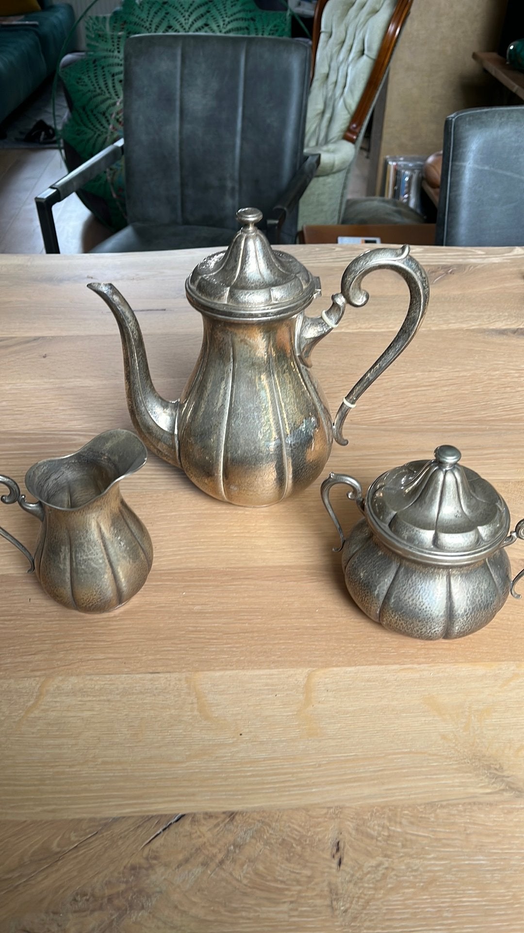 Antiek victoriaans servies Quist Esselingen Alpaca, Ophalen of Verzenden