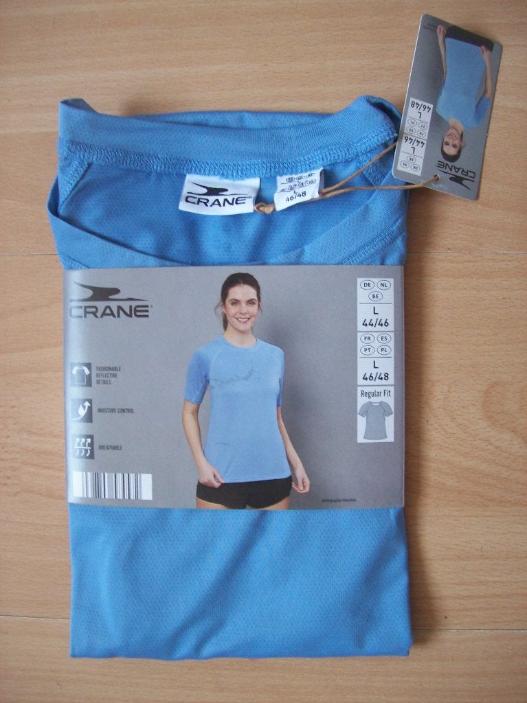 Dames sportshirt sport T-shirt Crane - maat L 44/46 - NIEUW, Kleding | Dames, Blauw, Crane, Maat 42/44 (L), Nieuw