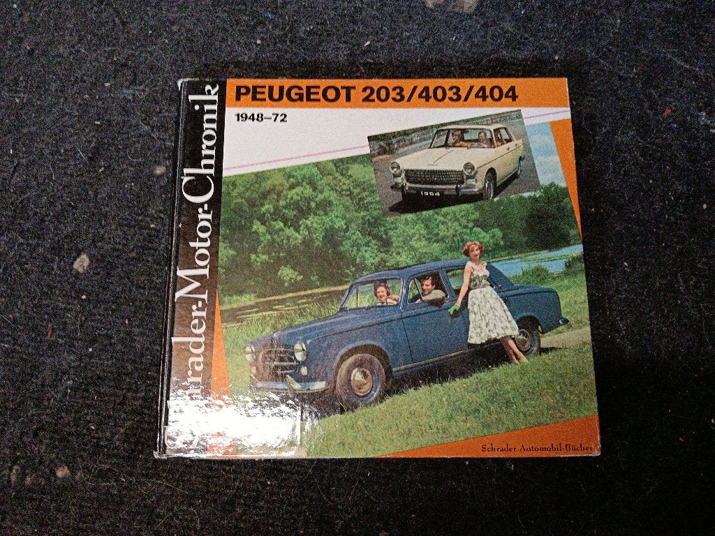 Peugeot 203/403/404 1948-72 Schrader-Motor-Chronik, Ophalen of Verzenden, Gelezen, Peugeot