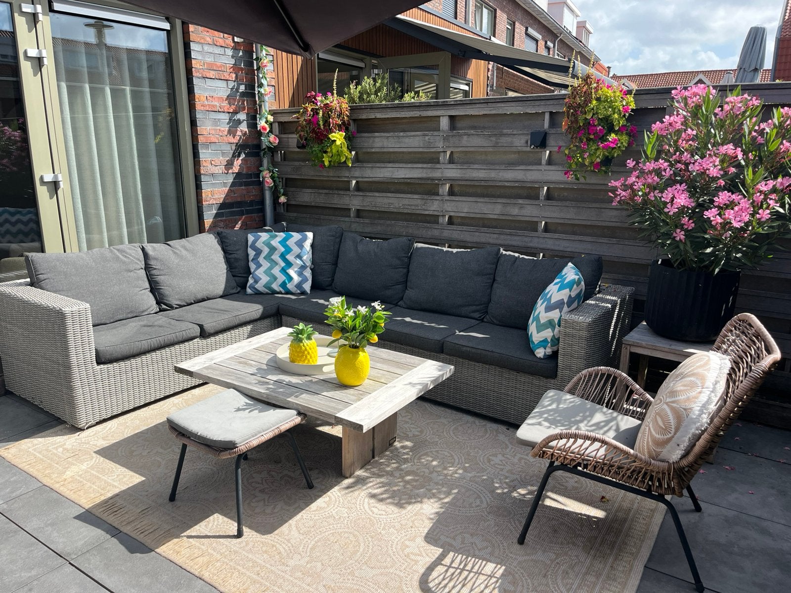 Lounge set, Tuin en Terras, Kunststof, Ophalen of Verzenden, Zo goed als nieuw, Stoel