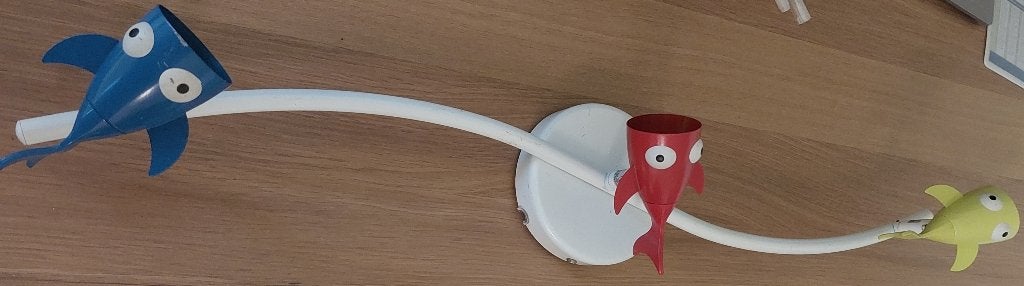 IKEA plafonnière – visjeslampjes (kinderkamer), Kinderen en Baby's, Gebruikt, Ophalen of Verzenden, Wit, Ophangbaar